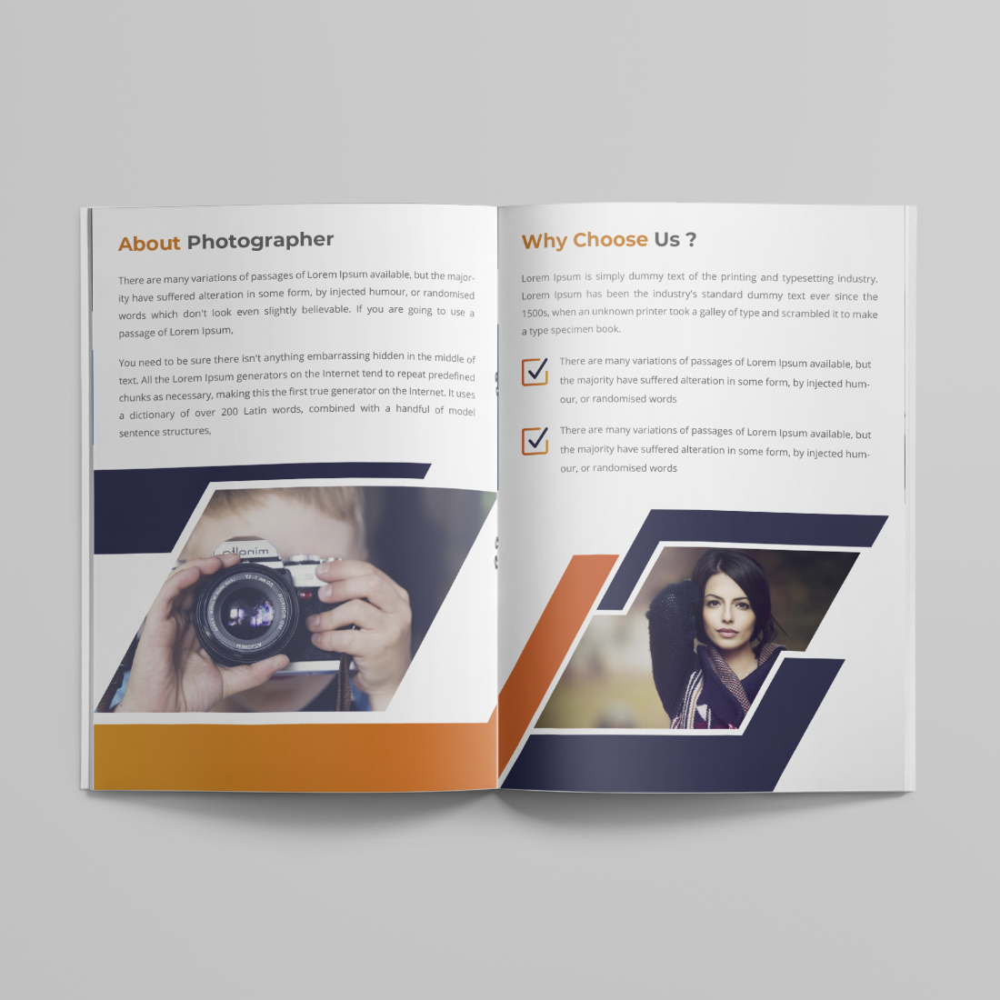 Photography Brochure Design Template preview image.