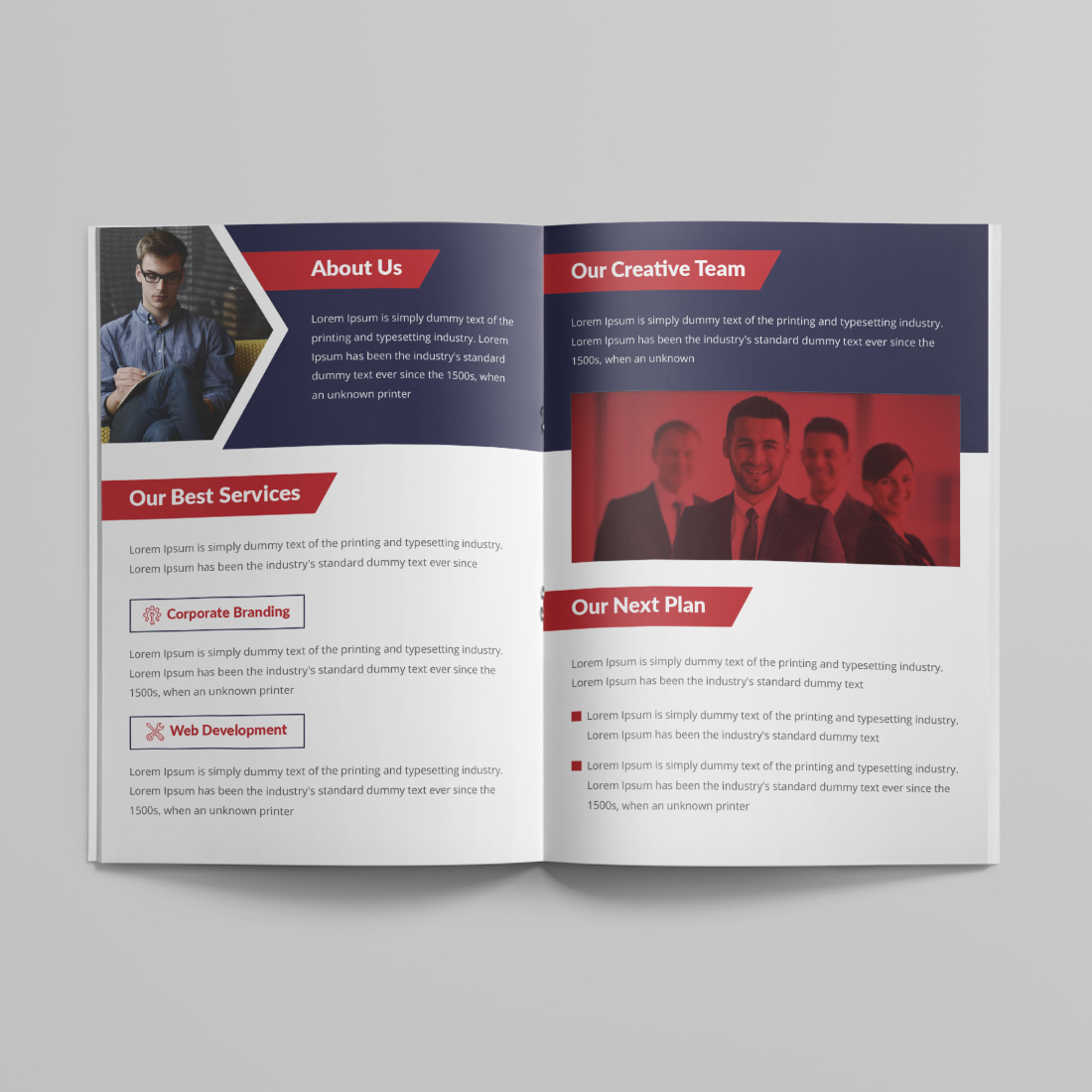 Bifold Brochure Design Template preview image.