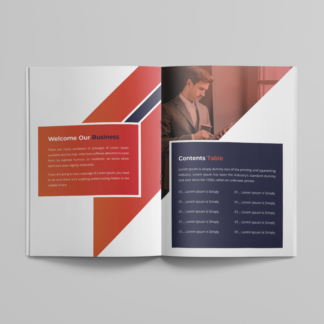 Business Bifold Brochure Design preview image.