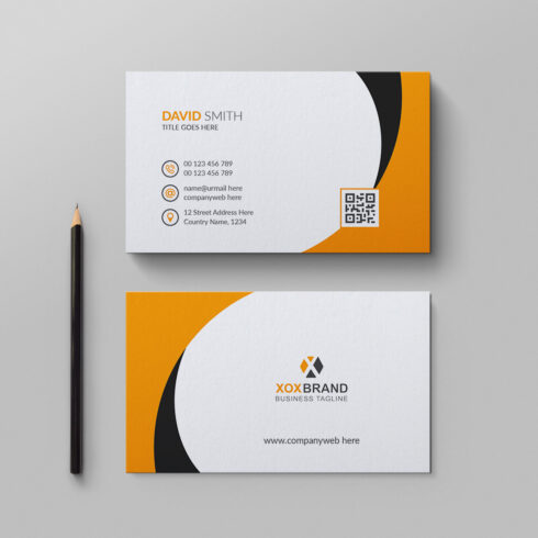 Minimalist business card design cover image.