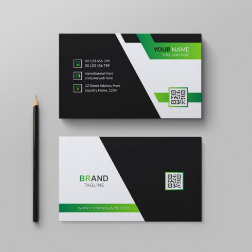 Professional and clean business card design cover image.
