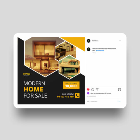 Real estate house social media post or square banner template cover image.