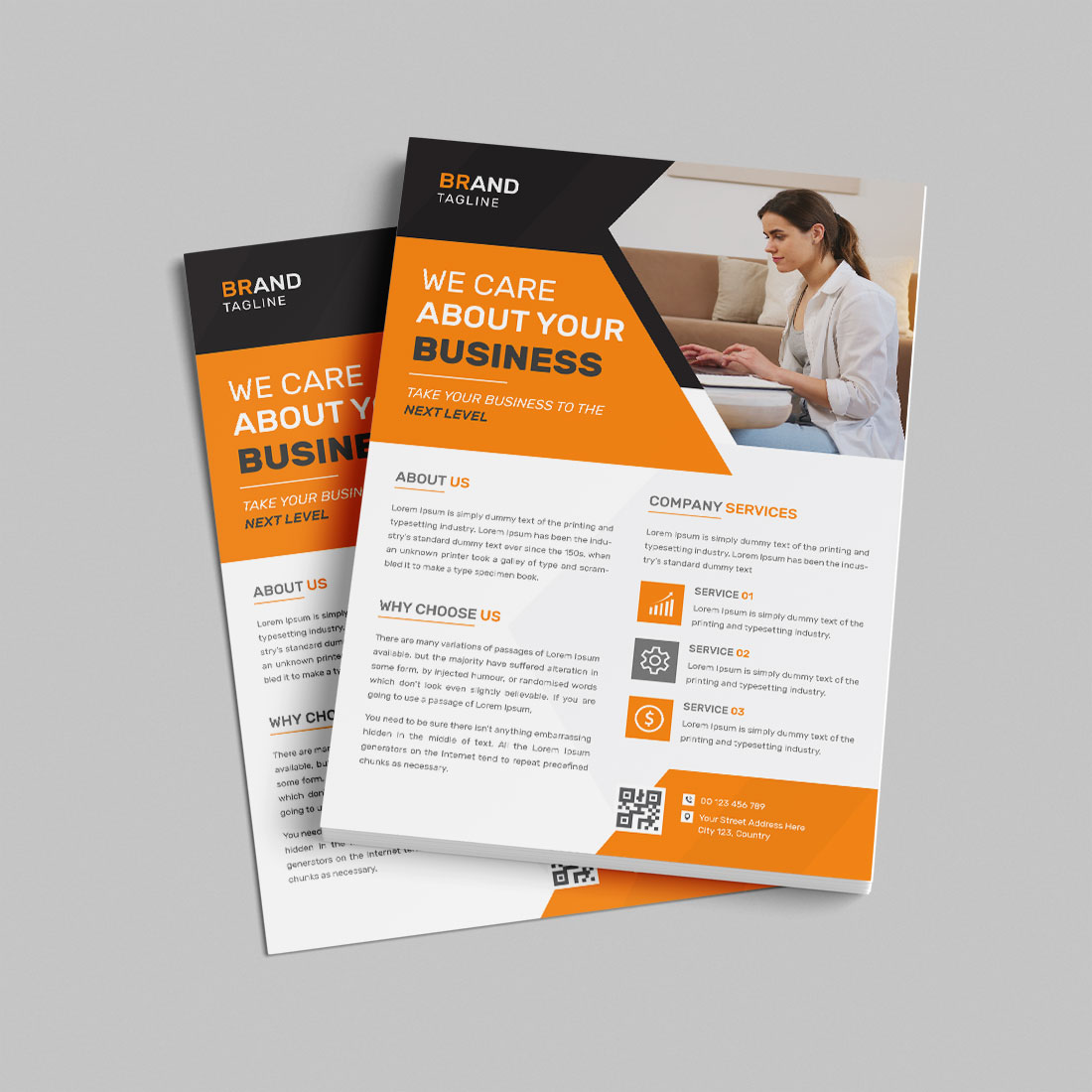 Business flyer design template preview image.