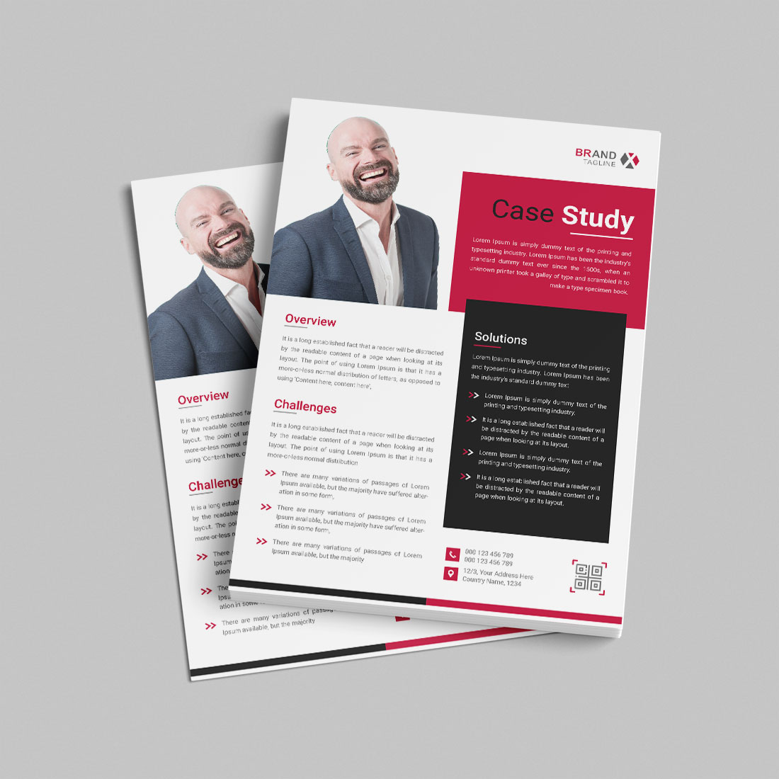 Business case study flyer preview image.