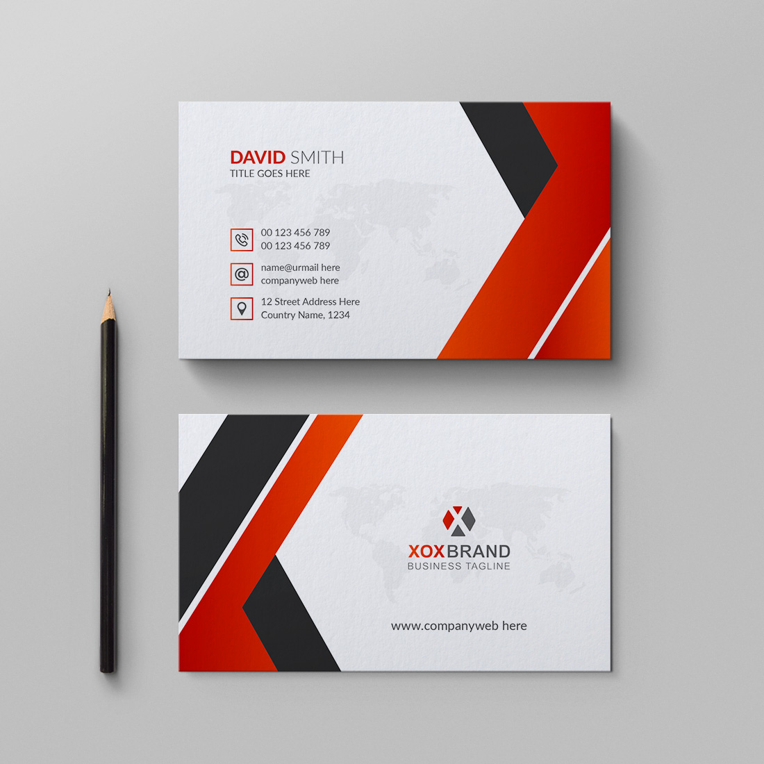 Professional business card design preview image.