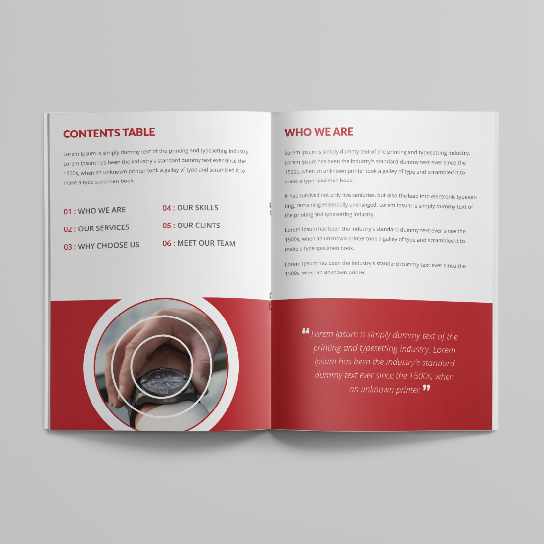 Business Bi-fold Brochure Design Template preview image.