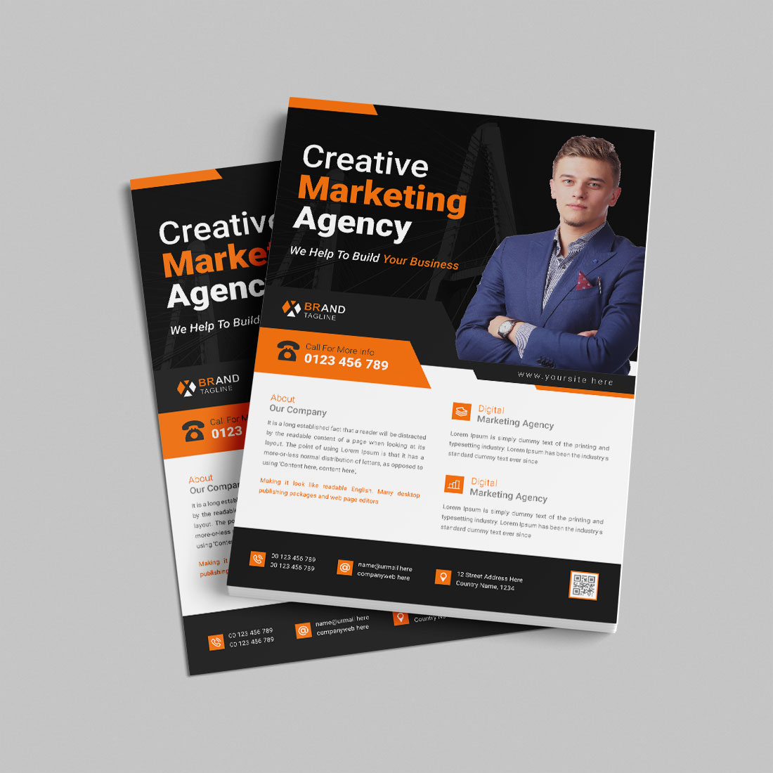 Business flyer template preview image.