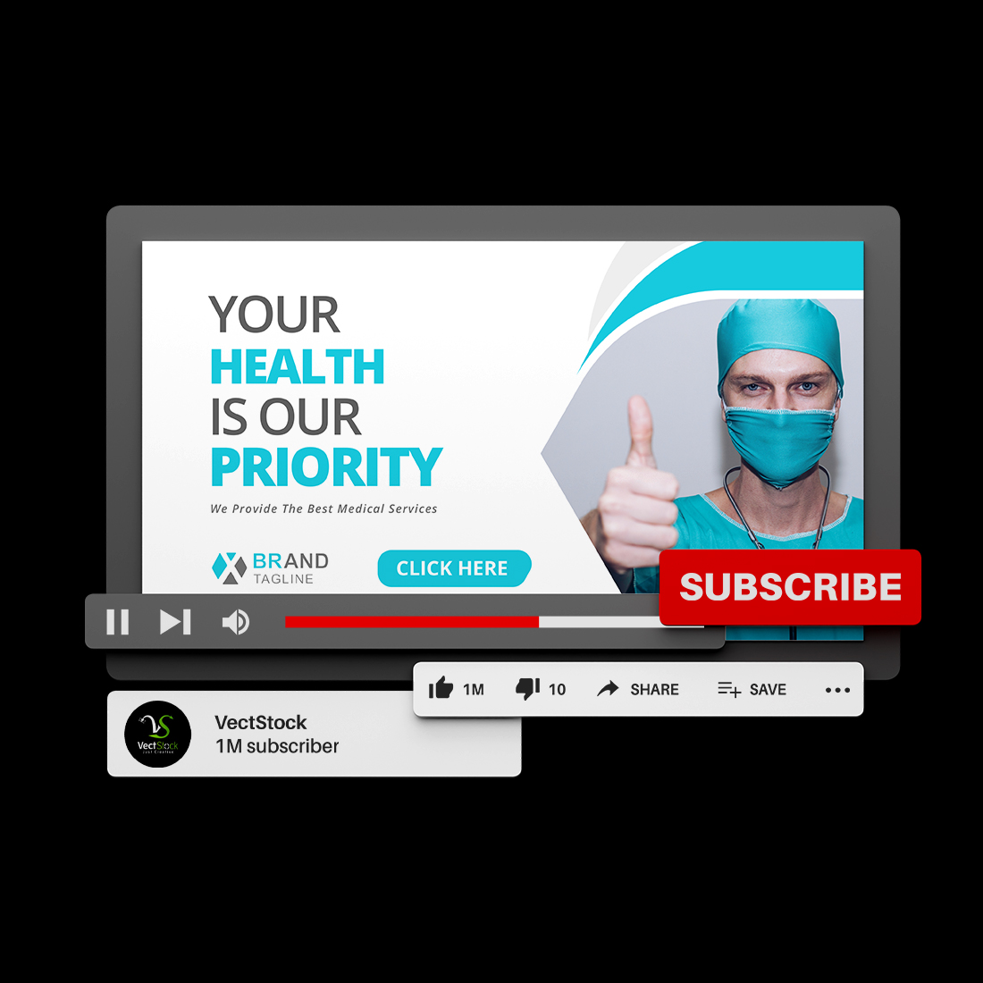 Medical Youtube thumbnail and social media banner preview image.