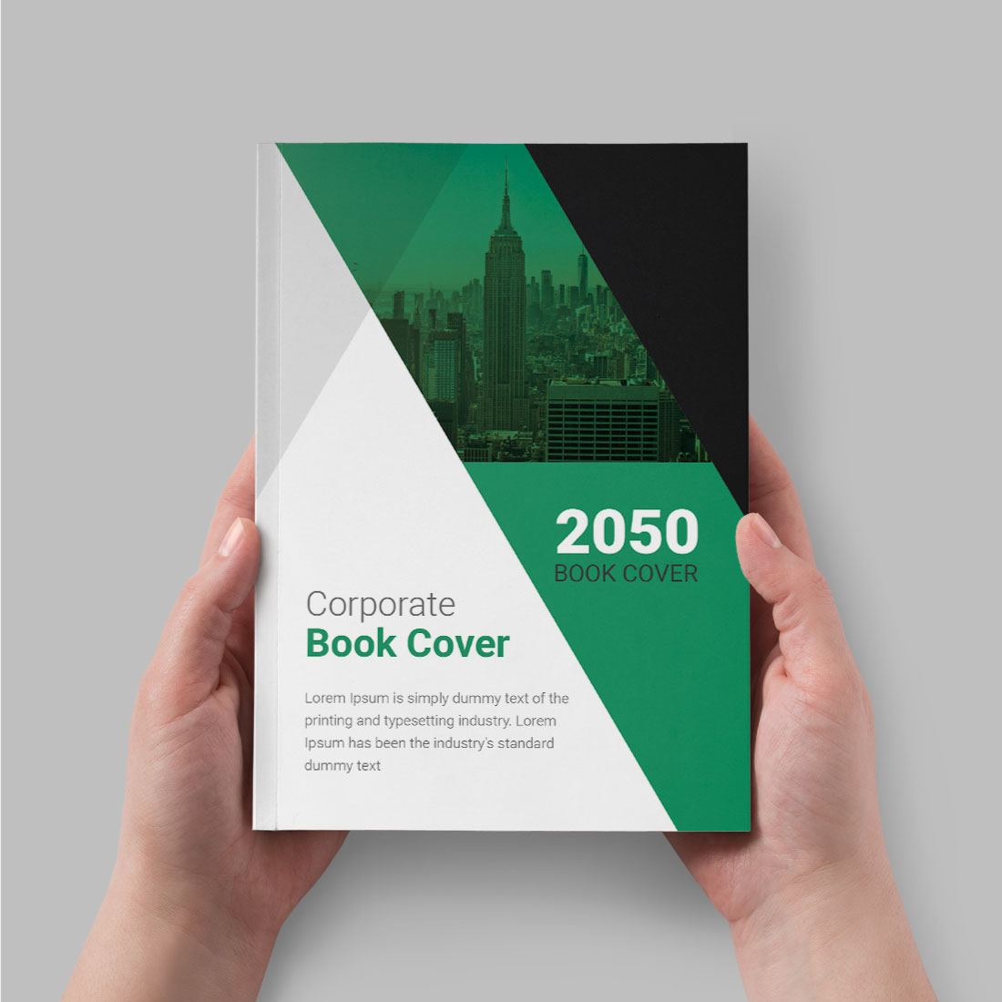 Corporate book cover design preview image.