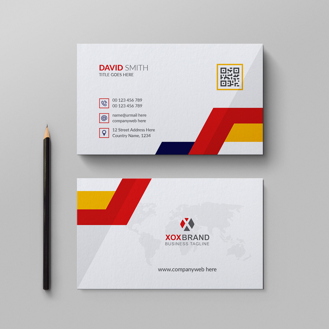 Professional and modern business card preview image.