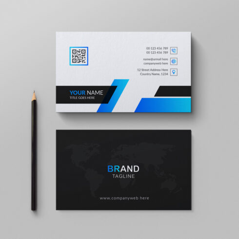 Clean and professional business card template cover image.