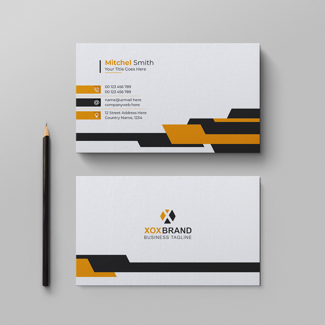 Modern business card design template cover image.