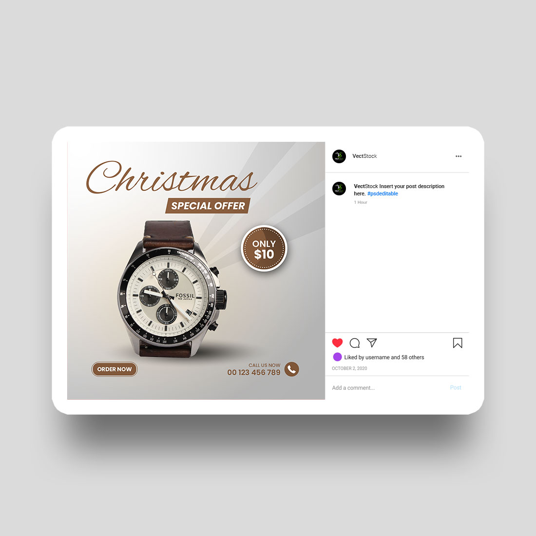 Watch sale social media Instagram post banner template cover image.