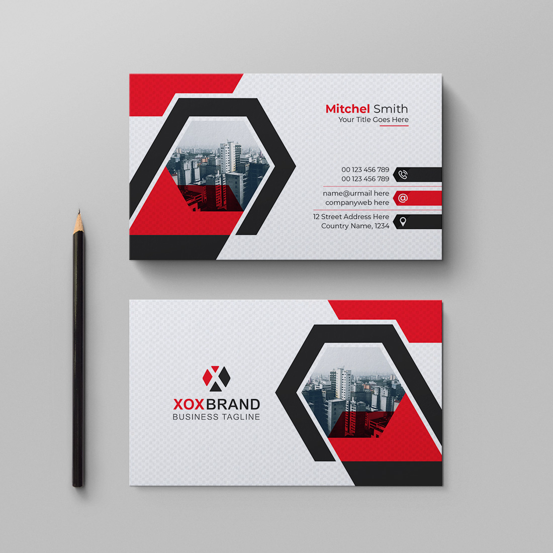 Creative business card design preview image.