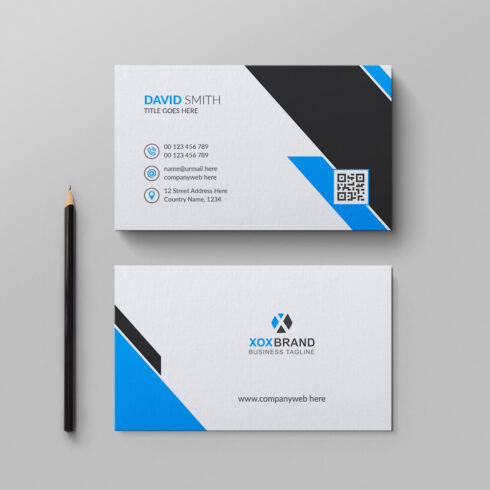 Clean and modern business card design cover image.