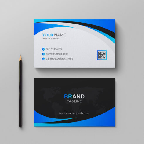 Creative and abstract business card design cover image.