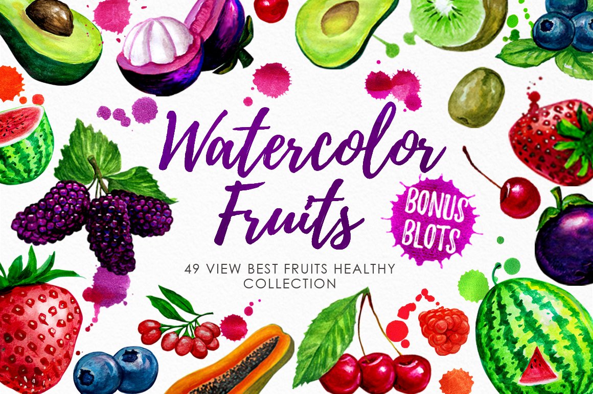 Watercolor Fruits Vol. 3 cover image.