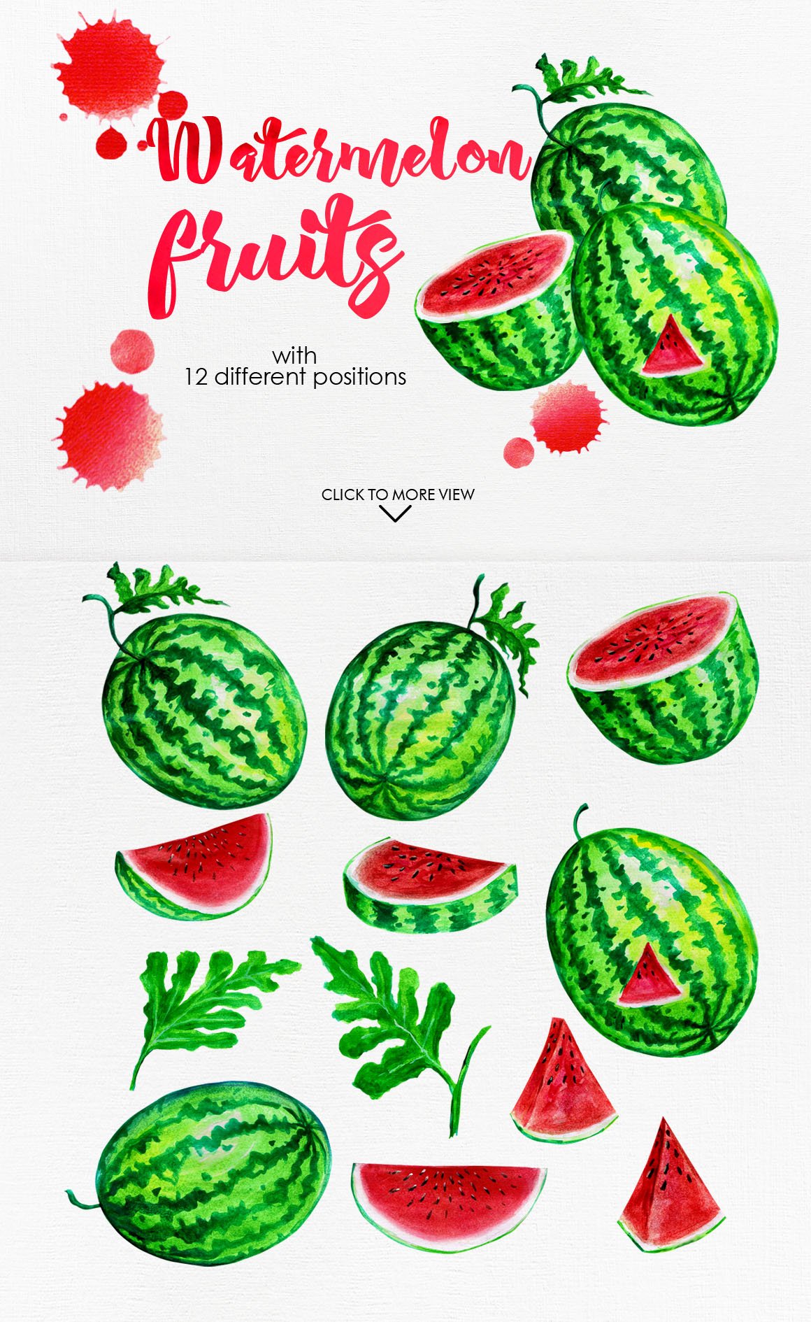 Watercolor Fruits Vol. 3 preview image.