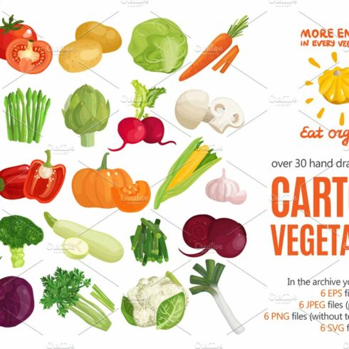 Cartoon Vegetables Set cover image.