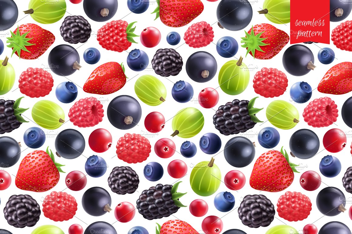 Berries Realistic Set preview image.