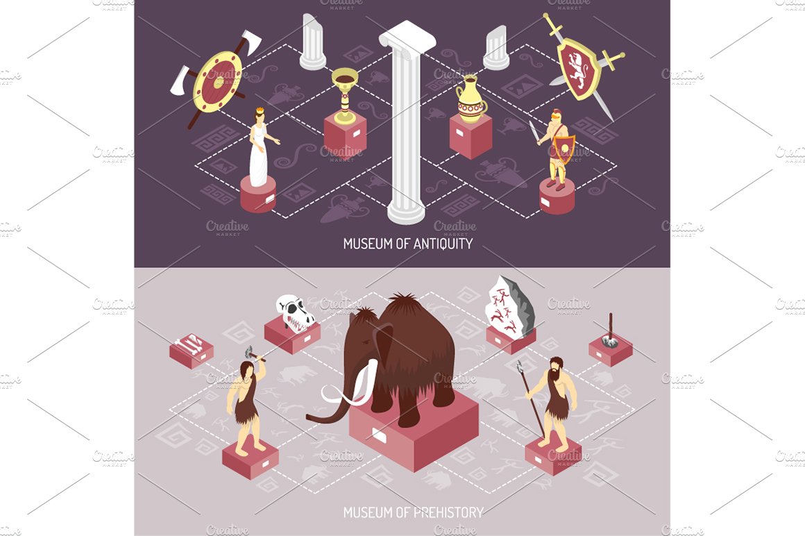 Museum Isometric Set preview image.