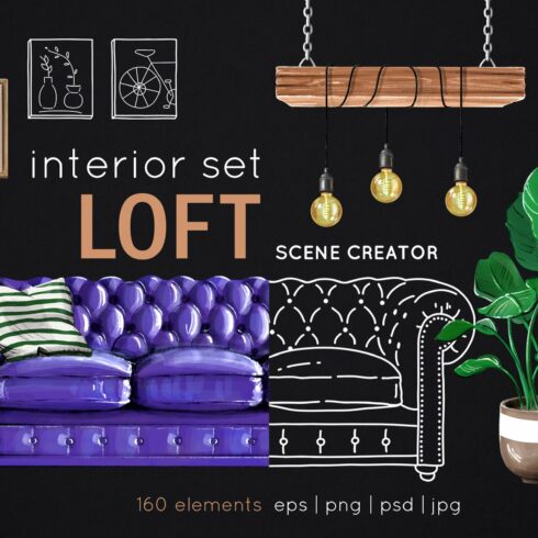 Interoir set. Loft. Scene creator cover image.