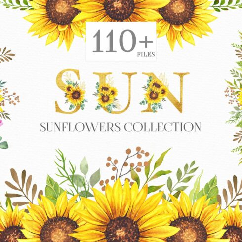 Watercolor Sunflowers Collection cover image.