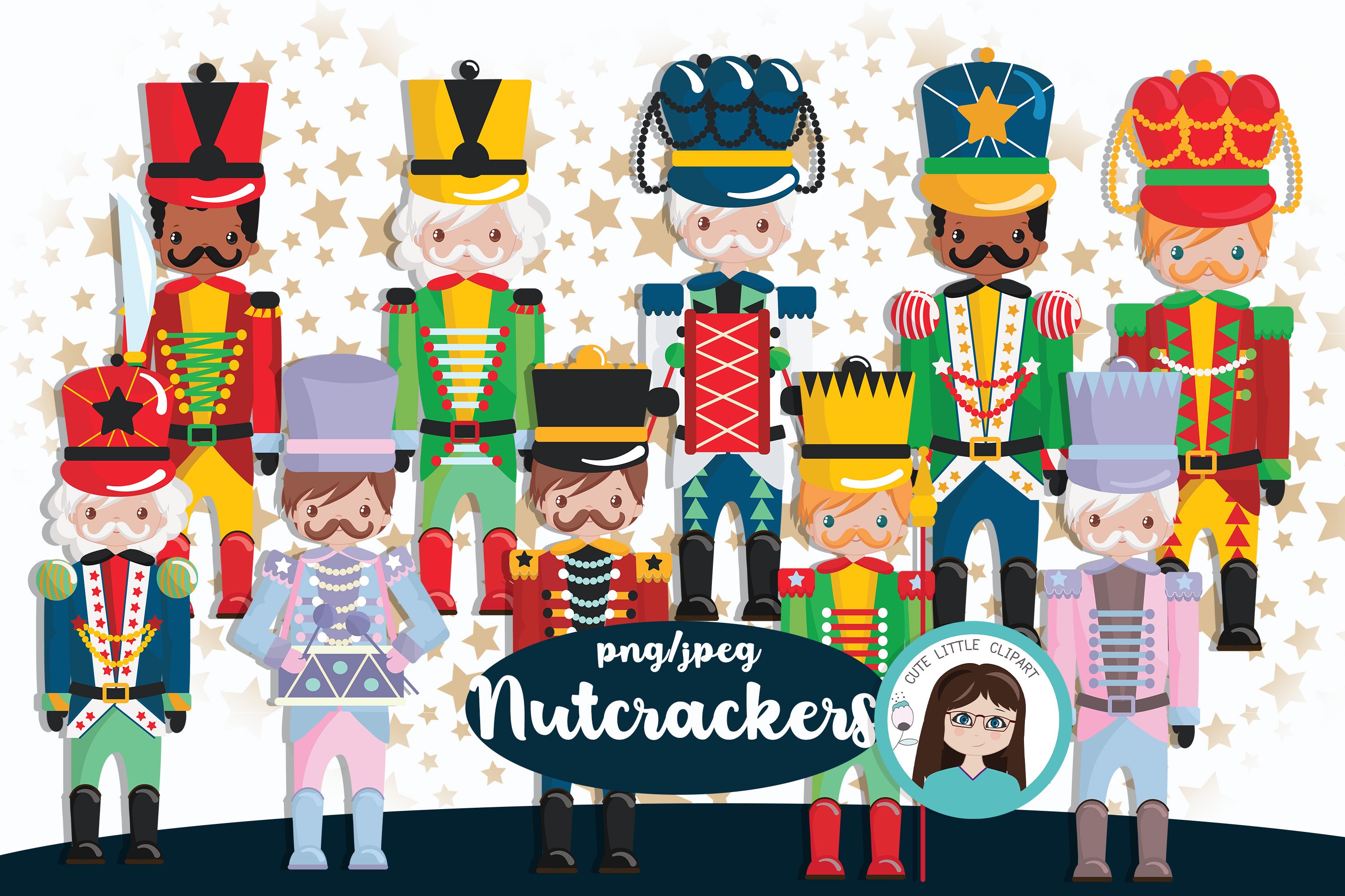 Nutcrackers cliparts cover image.