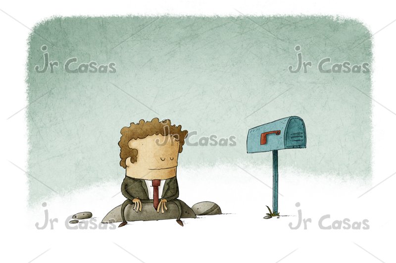 businessman waiting mail cover image.