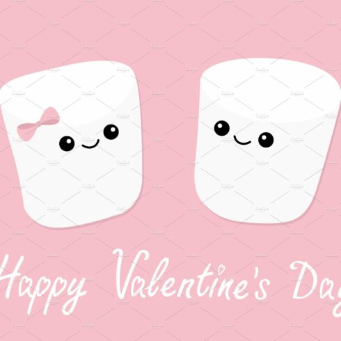 Happy Valentines Day. Marshmallows cover image.
