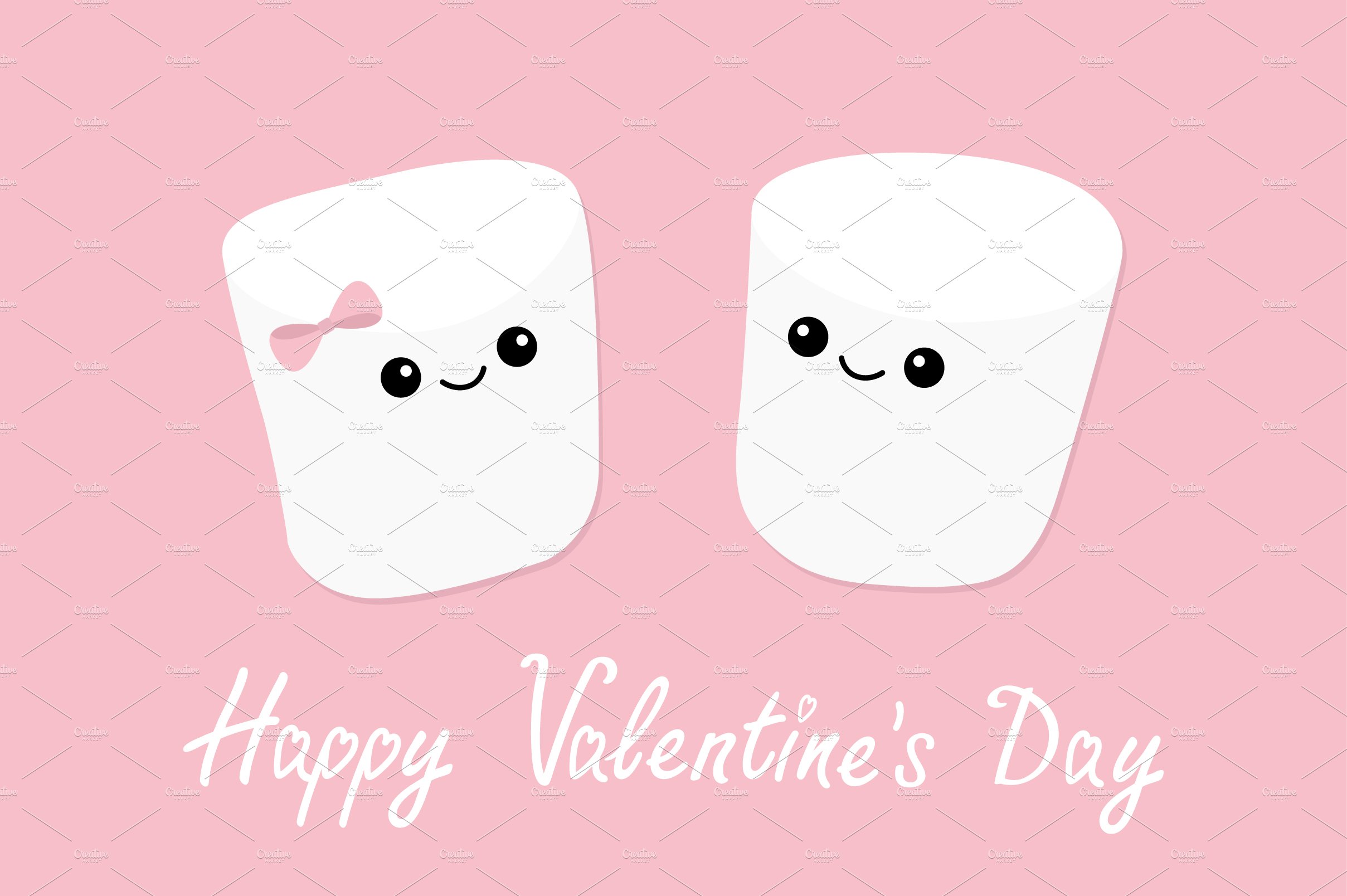 Happy Valentines Day. Marshmallows cover image.