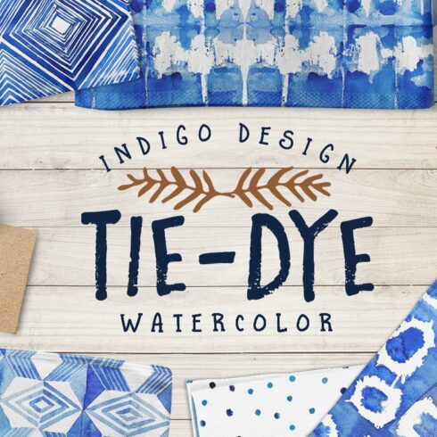 Tie-Dye watercolor patterns pack cover image.