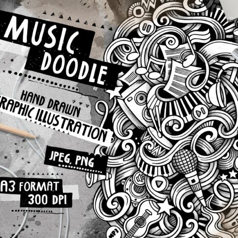 Music Graphic Doodle Illustration cover image.