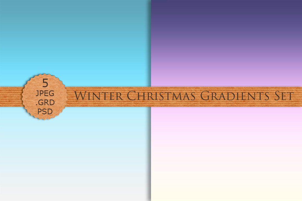 WINTER CHRISTMAS GRADIENTS Photoshop preview image.