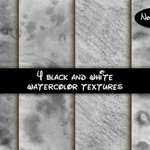 Black and white watercolor texture cover image.