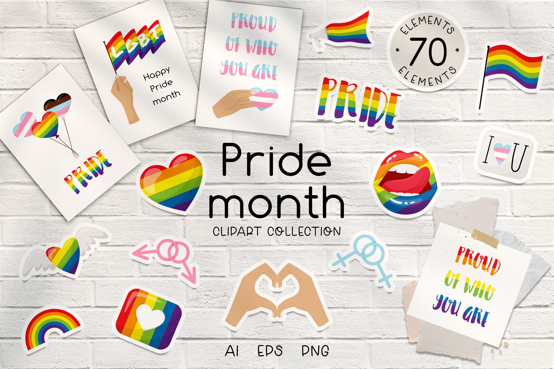 Pride Month Cliparts cover image.