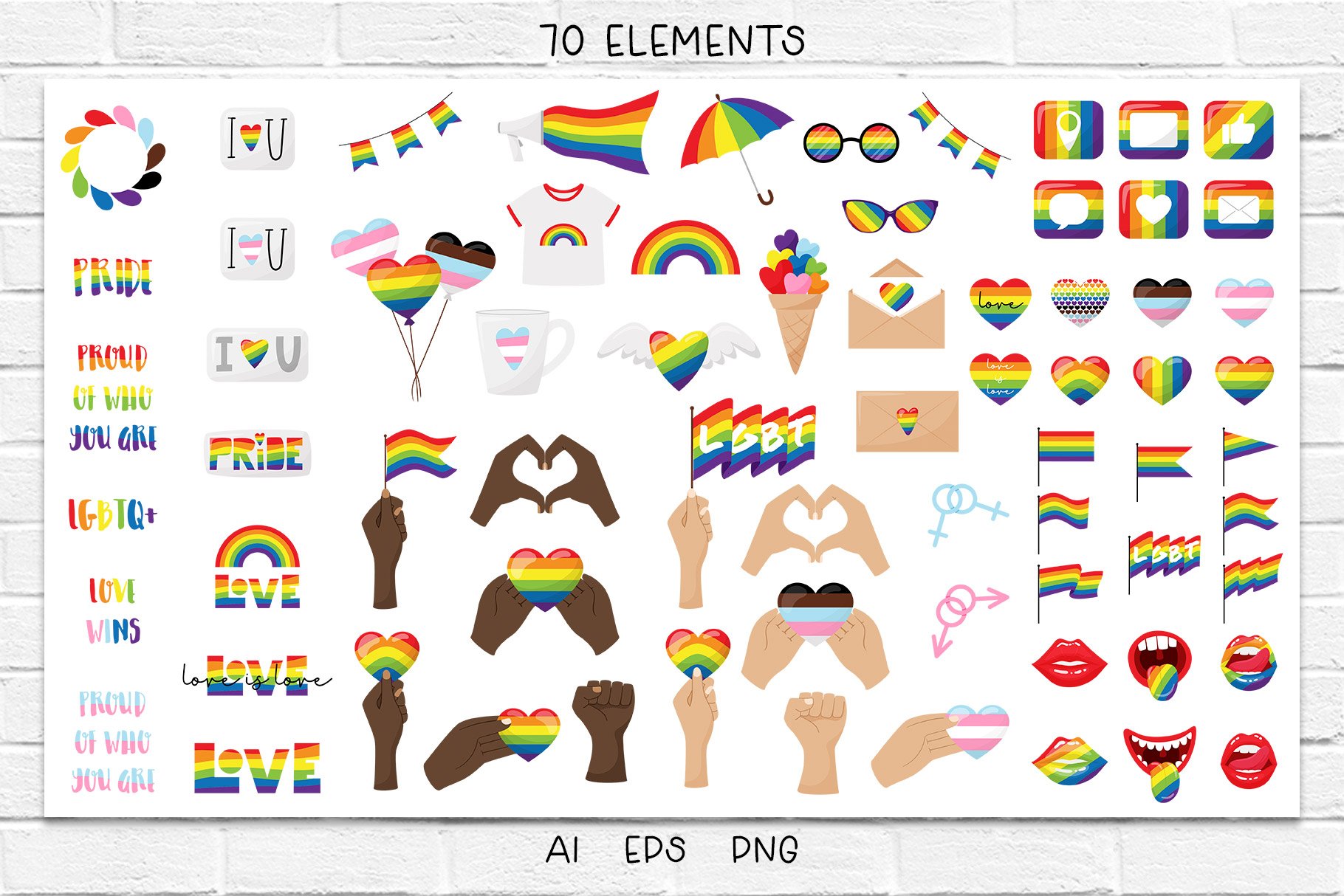 Pride Month Cliparts preview image.