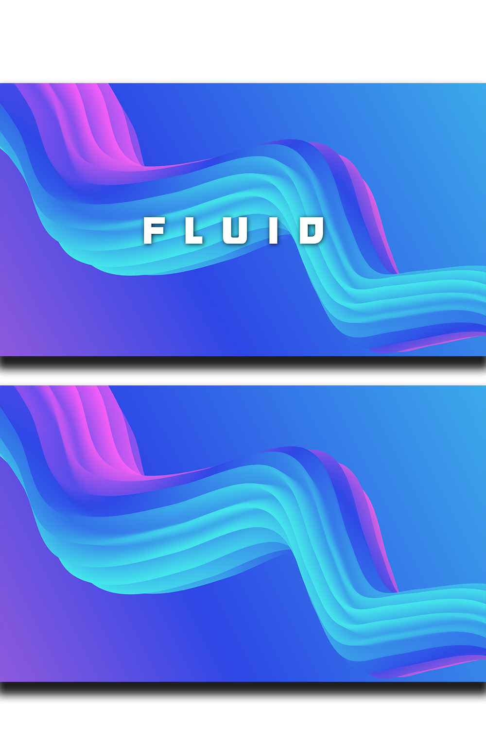 Modern Technology Fluid Background Design With Colorful Gradient pinterest preview image.