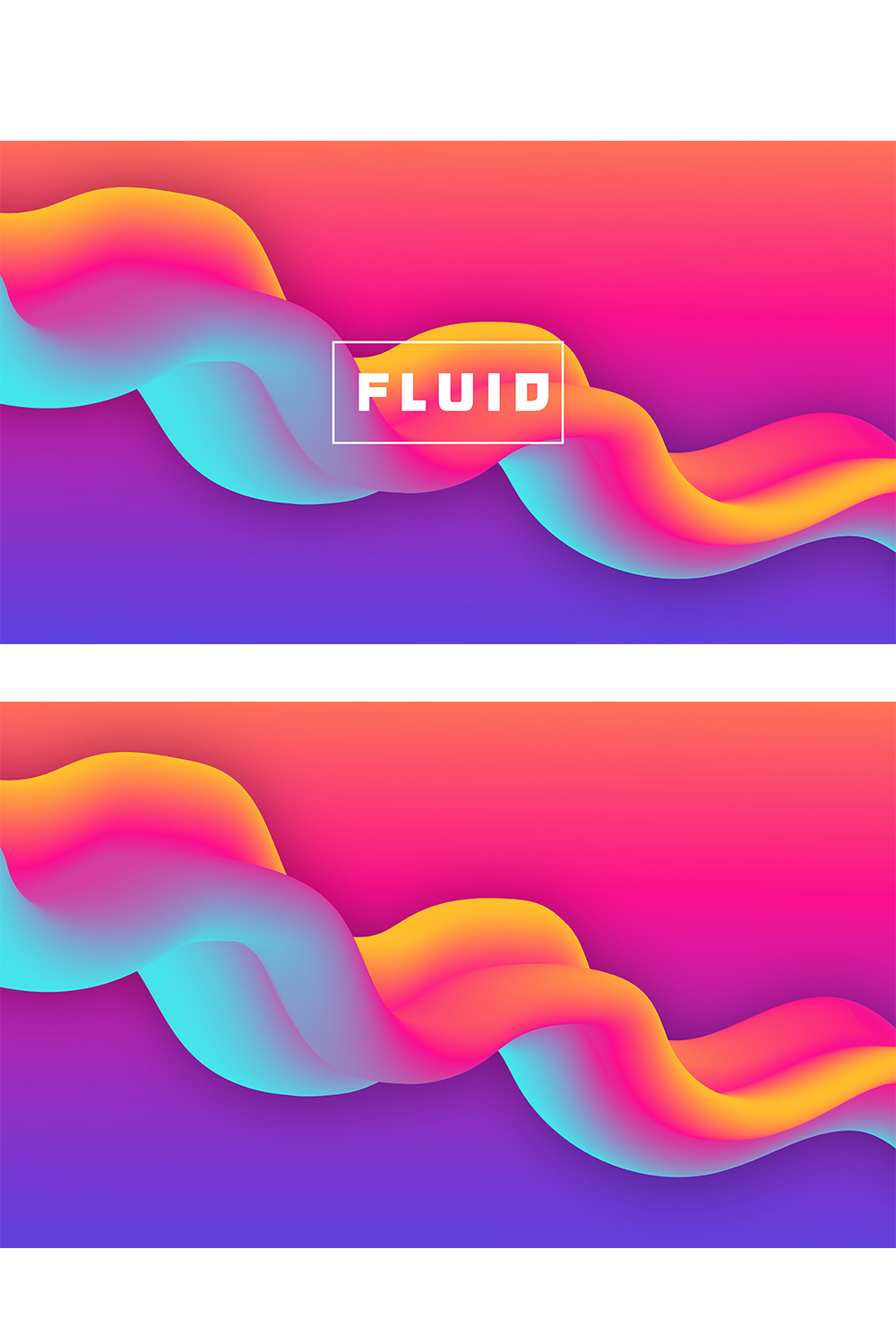 Modern Technology Fluid Background Design With Colorful Gradient pinterest preview image.