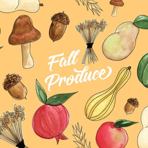 Watercolor Fall Produce cover image.