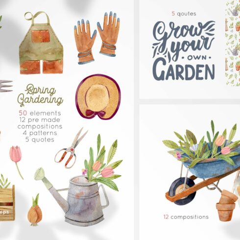 Gardening Tools Clipart cover image.