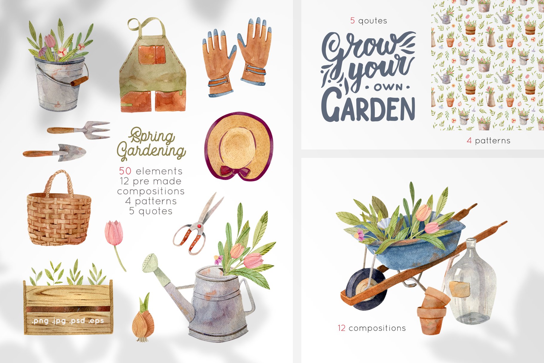Gardening Tools Clipart cover image.