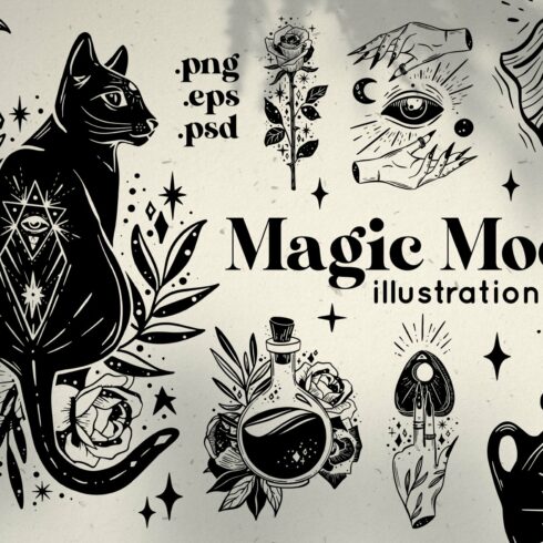 Magic Illustrations Clipart cover image.