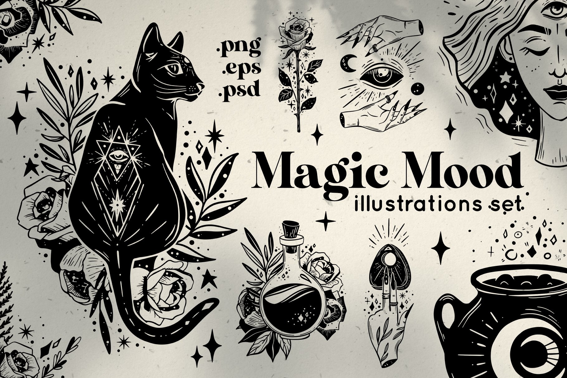 Magic Illustrations Clipart cover image.