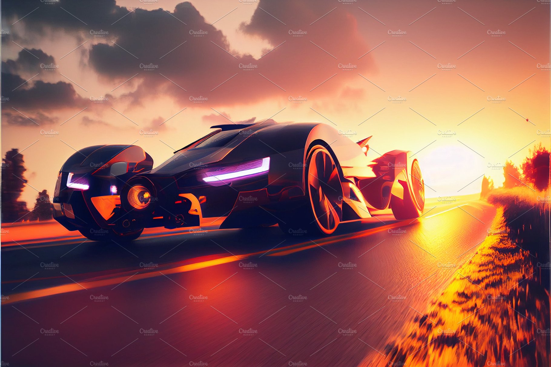 Sport car wheel drifting and smoking on blurred background cover image.