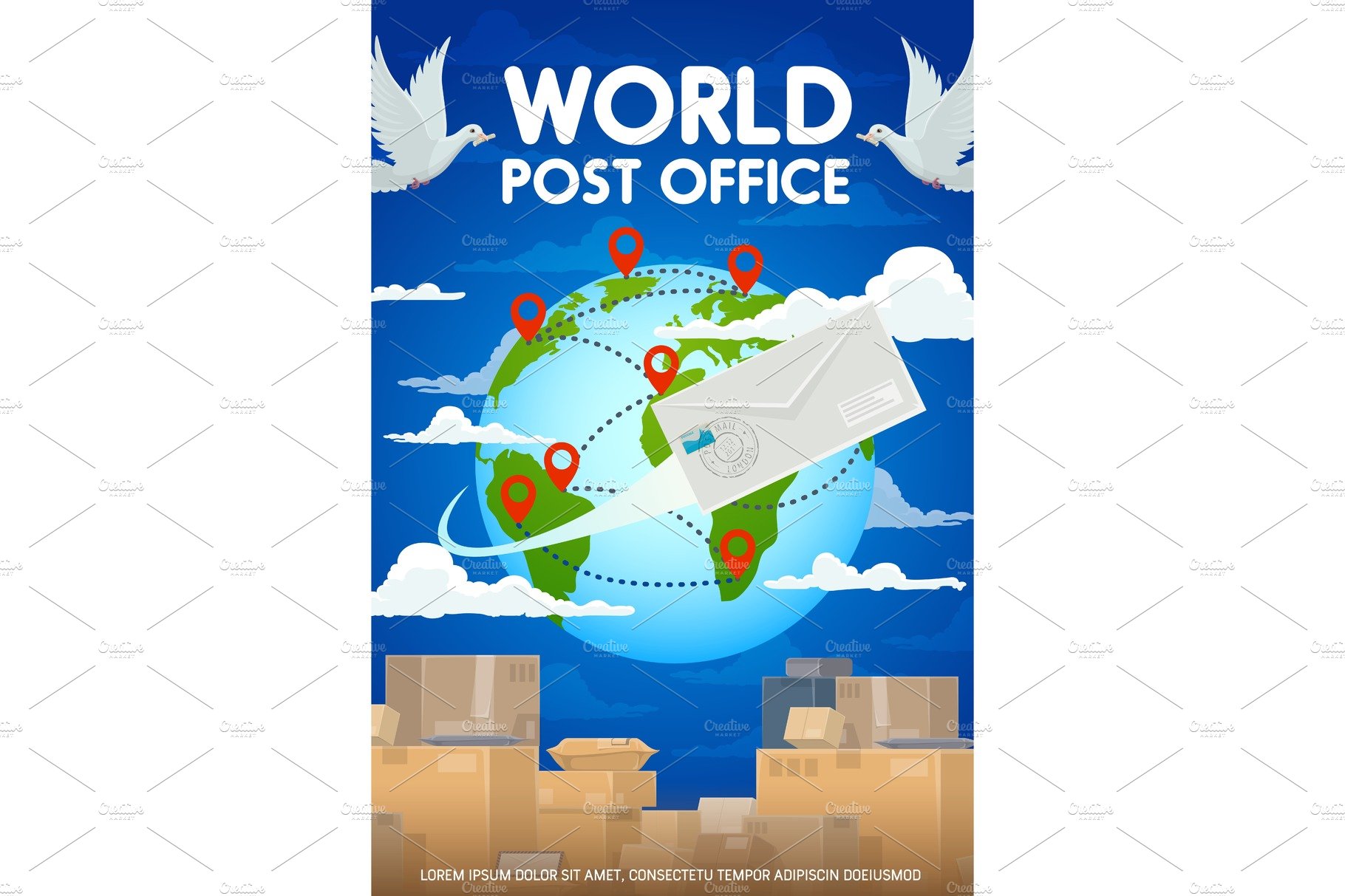 Worldwide post mail delivery cover image.