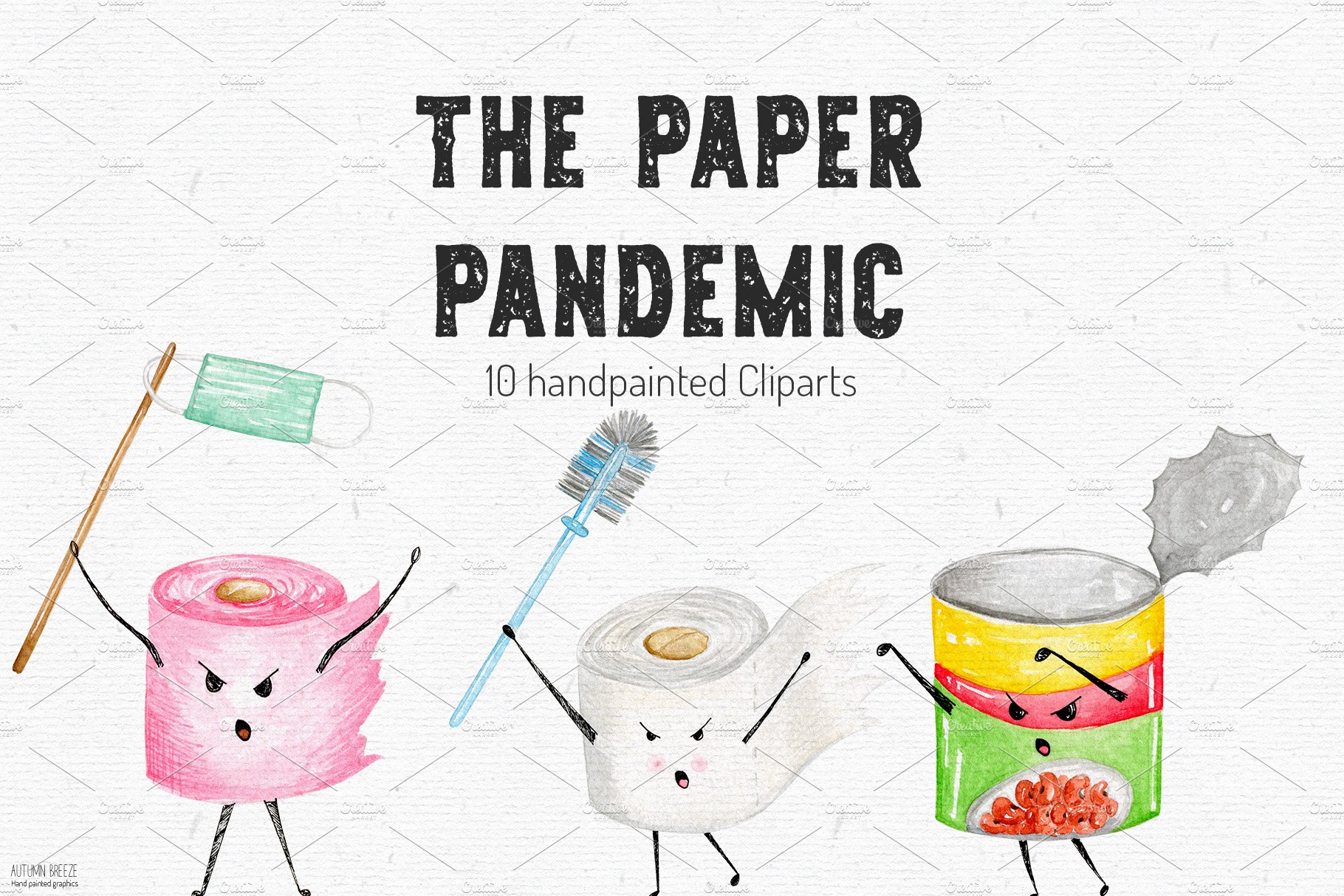 The Paper Pandemic Clipart preview image.
