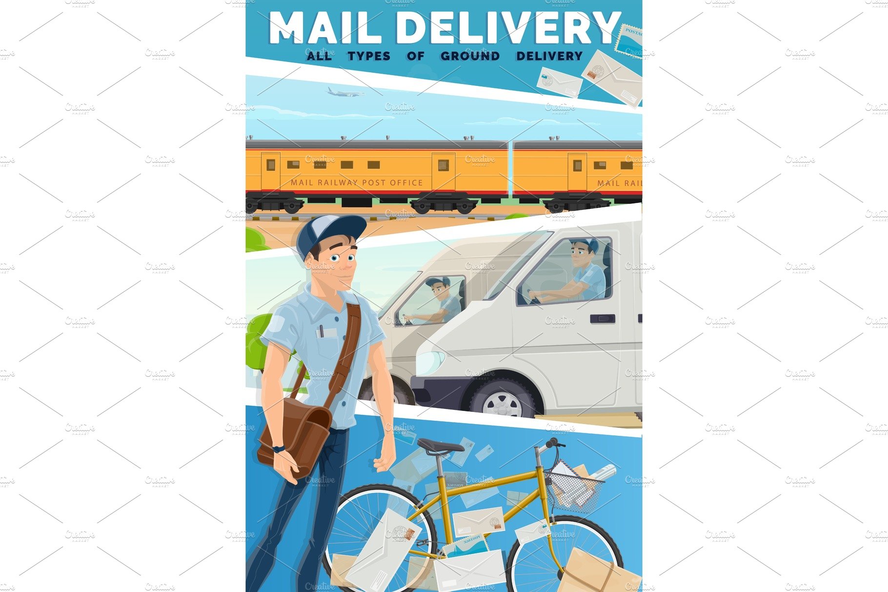 Express delivery mail and parcel cover image.