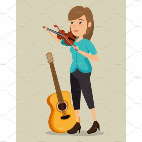 musician woman in concert cover image.