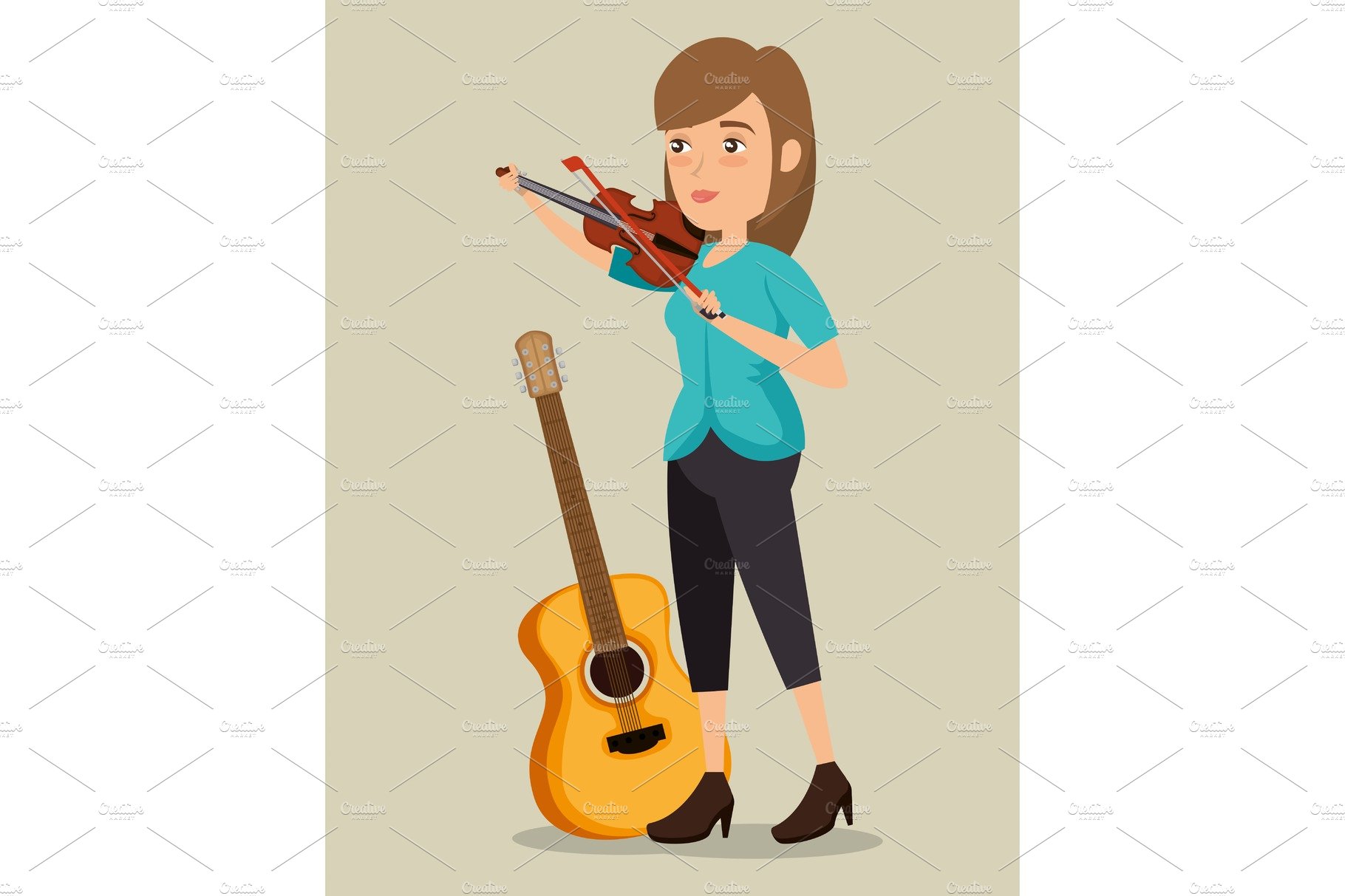musician woman in concert cover image.
